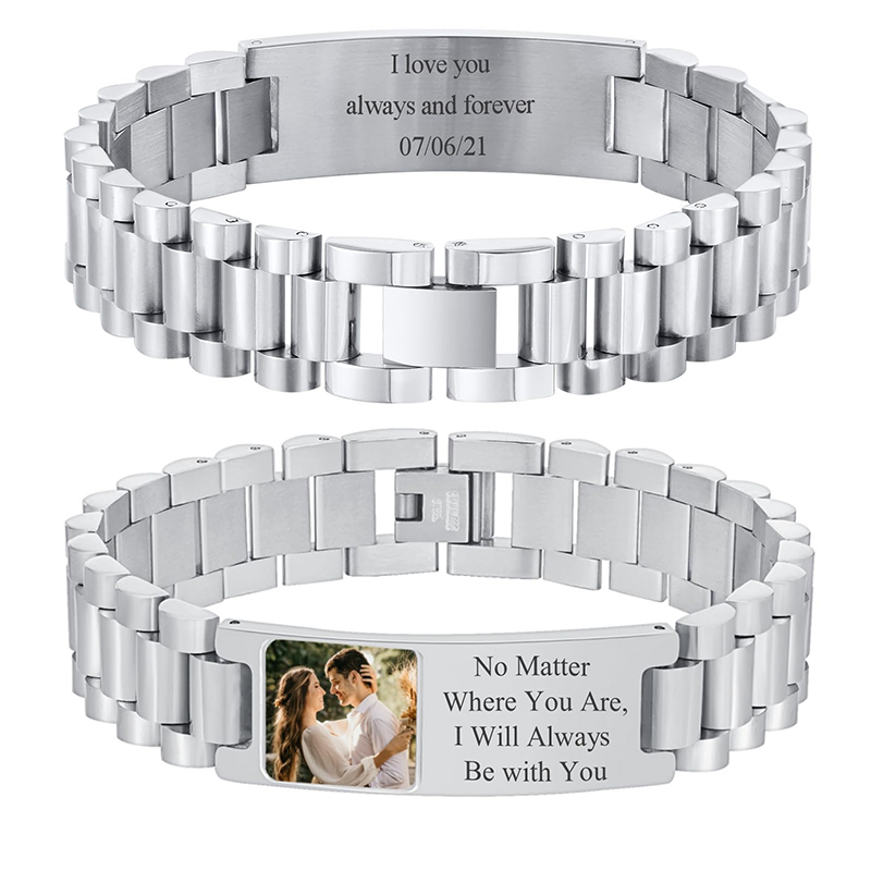 Jewelry Style Watches - صورة مخصصة نص سوار حزام (استيك)