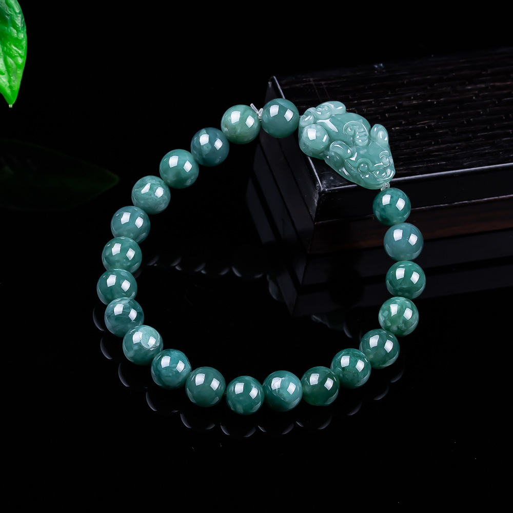 Jewelry & Watches Spółka Z Ograniczoną Odpowiedzialnością Sp Z Oo - سوار بيكسيو من اليشم البورمي الطبيعي،