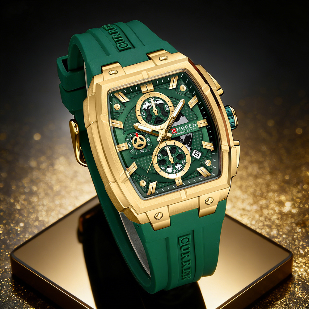 Jewelry Style Watches - ساعة CURREN الفاخرة للرجال، ساعة يد