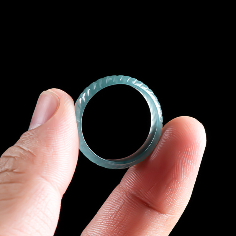 Jewelry & Watches Spółka Z Ograniczoną Odpowiedzialnością Sp Z Oo - خواتم اليشم البورمي الأزرق الأصلي الفاخرة،