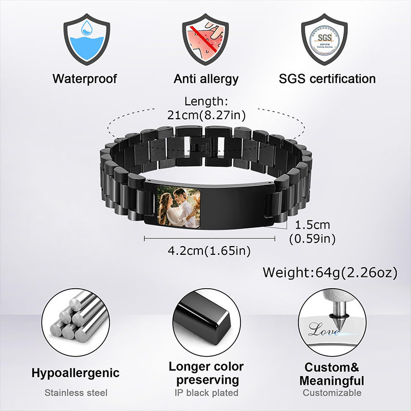 صورة مخصصة نص سوار حزام (استيك - مراجعة Jewelry Style Watches وسعره