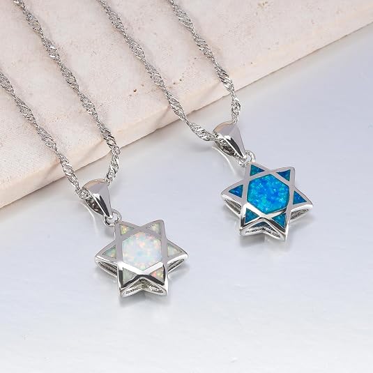 قلادة نجمة داود من حجر الأوبال - مراجعة Jewelry & Watches Spółka Z Ograniczoną Odpowiedzialnością Sp Z Oo وسعره